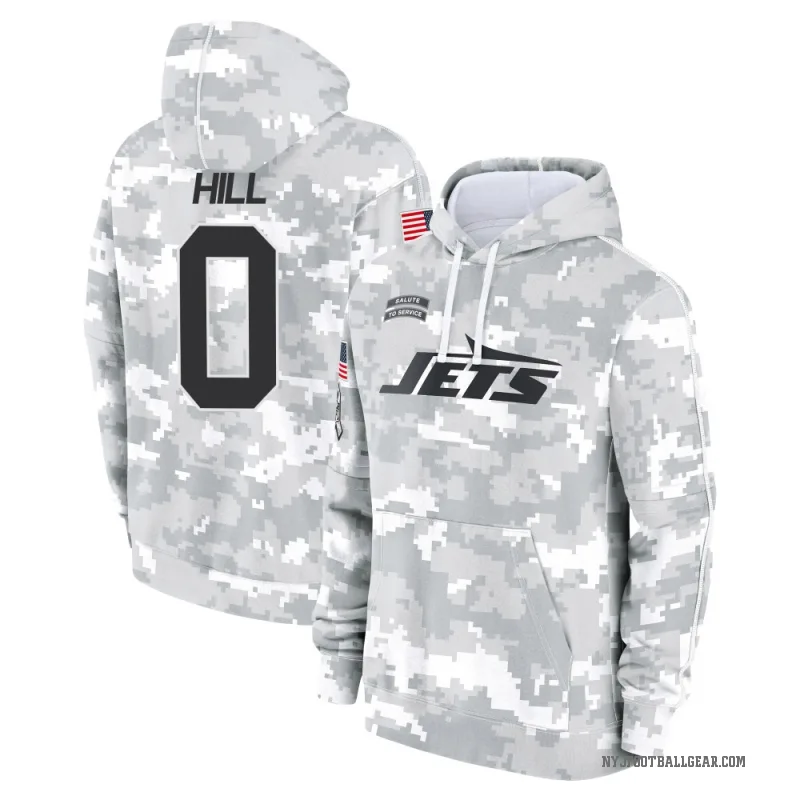 Xavier Hill Men's Camo New York Jets Arctic 2024 Salute to Service Club Fleece Pullover Hoodie
