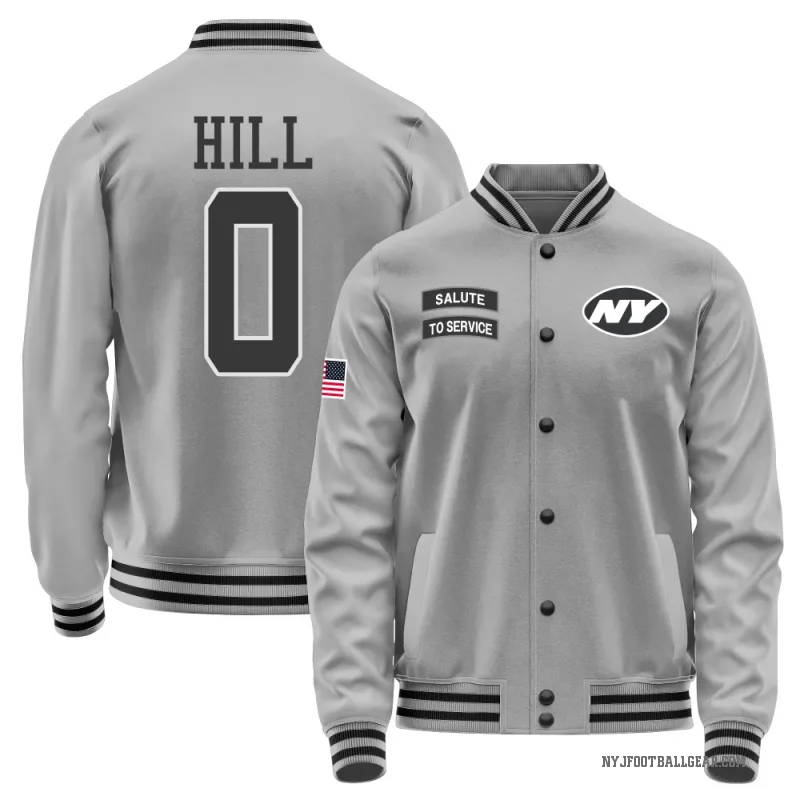 Xavier Hill Youth Gray New York Jets Salute to Service Performance Jacket