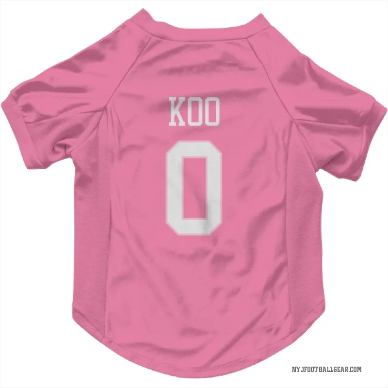 Younghoe Koo  Pink New York Jets  Cat & Dog Pet Jersey
