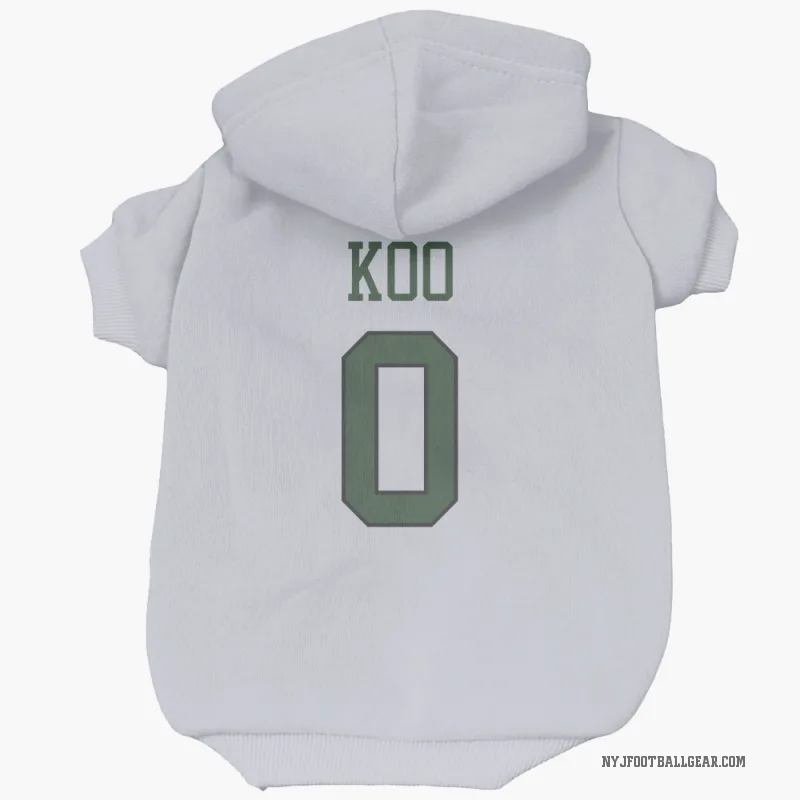 Younghoe Koo  White New York Jets  Cat & Dog Pet Hoodie