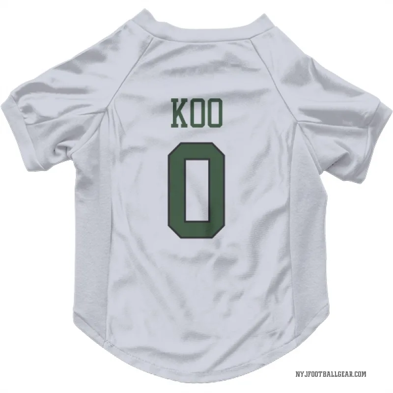 Younghoe Koo  White New York Jets  Cat & Dog Pet Jersey