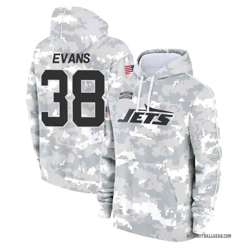 Zach Evans Men's Camo New York Jets Arctic 2024 Salute to Service Club Fleece Pullover Hoodie