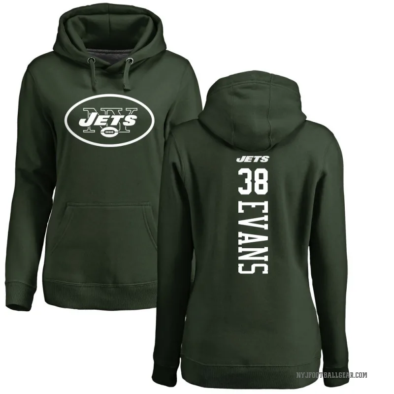 Zach Evans Women's Green New York Jets Pro Line Backer Pullover Hoodie